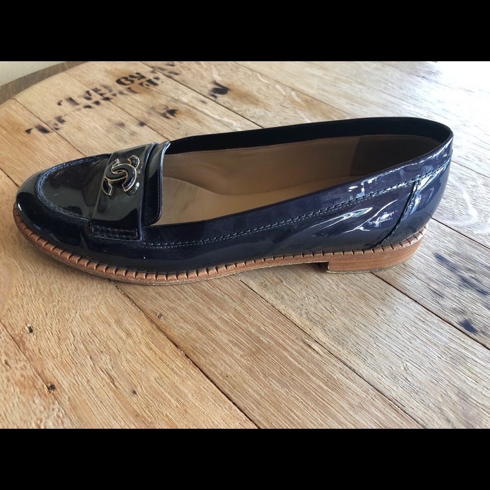 Chanel loafer, Navy patent leather